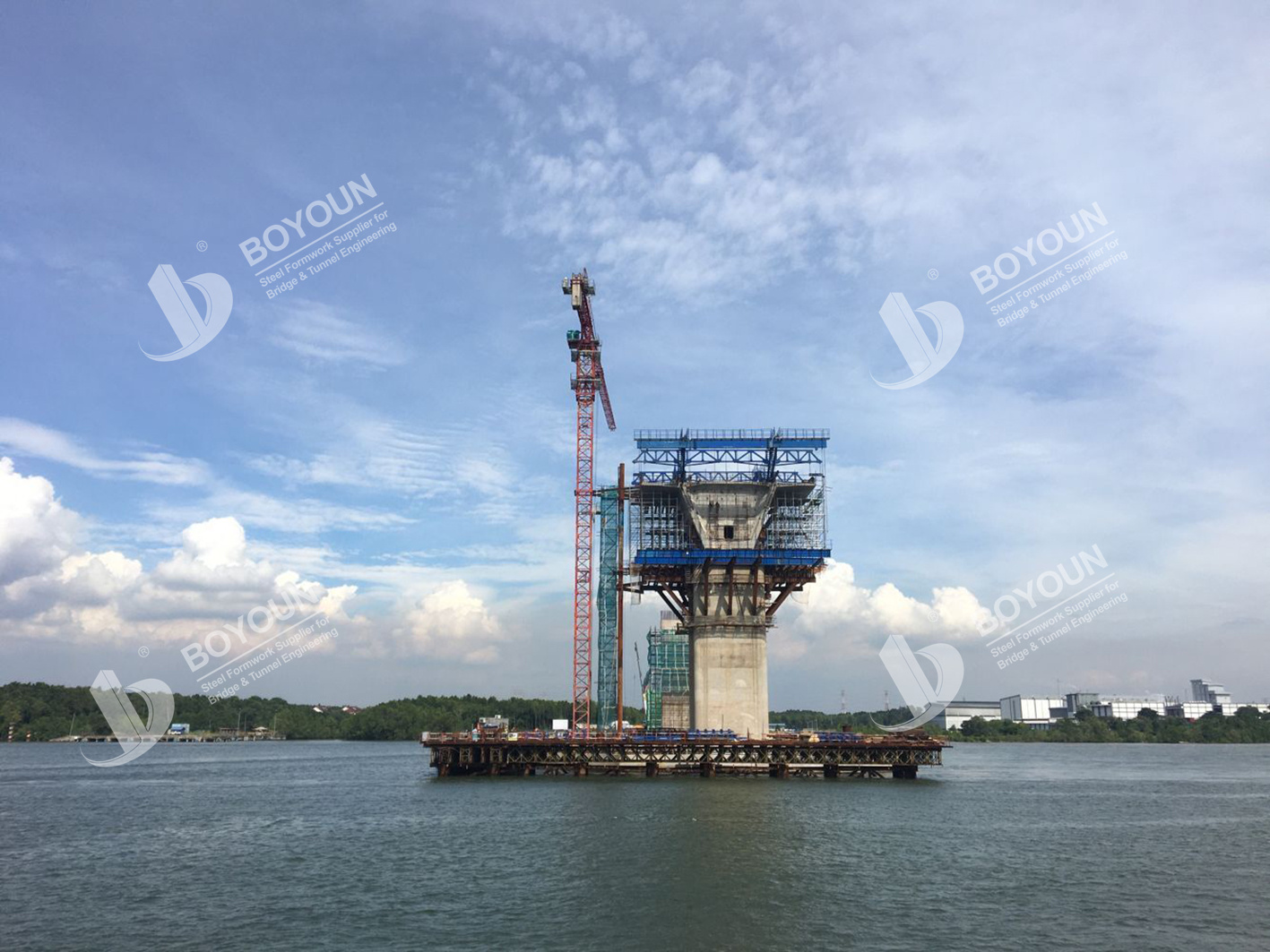 Pulai River Bridge Project in Johor, Malaysia