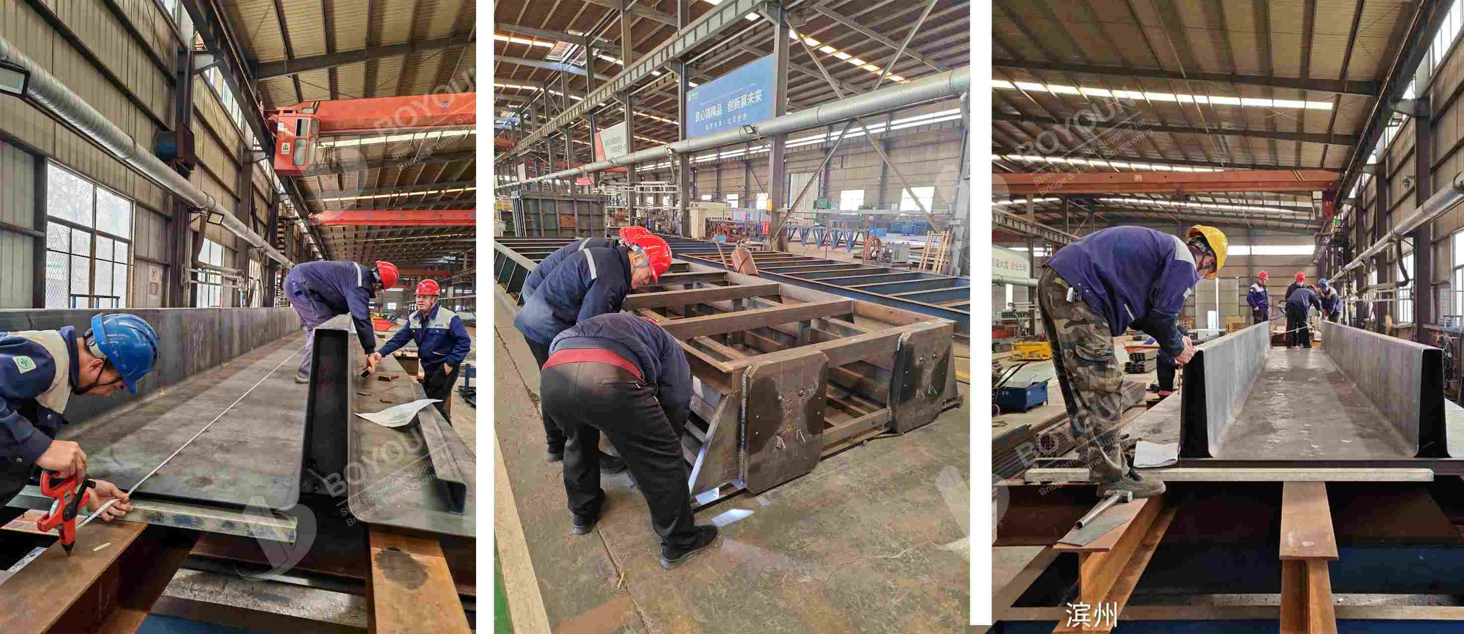 Incoming material inspection, material cutting, self-inspection of assembly welding, and sequential inspection of weld beads