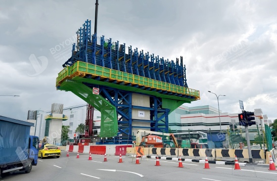 Prefabricated Construction Technology of Bridge Pier Column and Cover Beam of Elevated Bridge